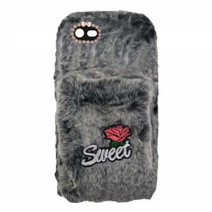 Nettech Apple iPhone 6S Plus Uyumlu Peluş Arka Koruma Kılıf (Siyah) VR-13088