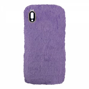 Nettech Huawei P Smart Uyumlu Peluş Arka Koruma Kılıf (Lila) VR-13004
