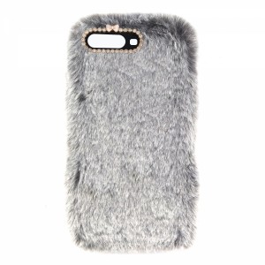 Nettech Huawei Y7 2018 Uyumlu Peluş Arka Koruma Kılıf (Gri) VR-12999