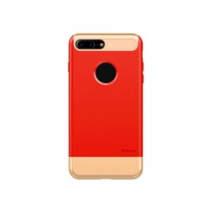 Baseus Apple iPhone 7 Uyumlu Arka Koruma Arka Koruma Kılıf (Kırmızı) VR-13518