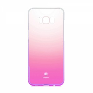 Baseus Samsung Galaxy G955 S8 Plus Uyumlu Arka Koruma Arka Koruma Kılıf (Pembe) VR-13460
