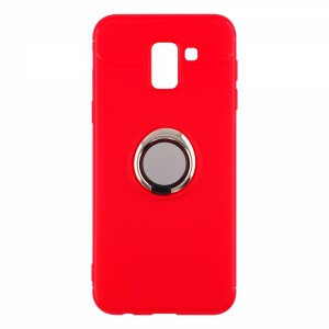 Nettech Samsung Galaxy J600 J6 Uyumlu Ravel Seri Arka Koruma Kılıf (Kırmızı) VR-11750