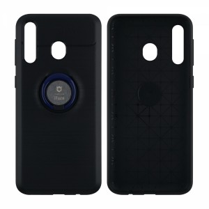 Nettech Samsung Galaxy M30 Uyumlu Yüzüklü Arka Koruma Kılıf (Siyah) VR-14939