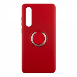 Nettech Huawei P30 Uyumlu Nano Ring Arka Koruma Kılıf (Kırmızı) VR-15141