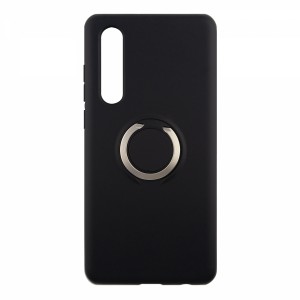 Nettech Huawei P30 Uyumlu Nano Ring Arka Koruma Kılıf (Siyah) VR-15140