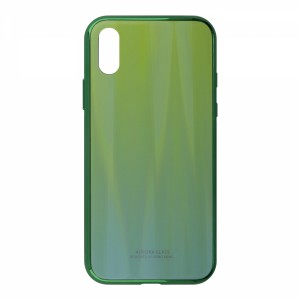 Nettech Apple iPhone X Uyumlu Degrade Arka Koruma Kılıf (Yeşil) VR-16190