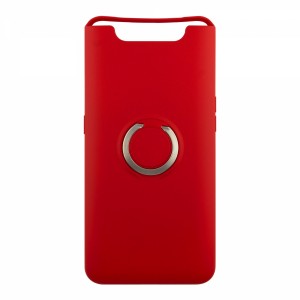 Nettech Samsung Galaxy A80 Uyumlu Nano Ring Arka Koruma Kılıf (Kırmızı) VR-15095