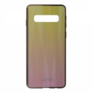 Nettech Samsung Galaxy S10 Uyumlu Degrade Arka Koruma Kılıf (Sarı) VR-16364