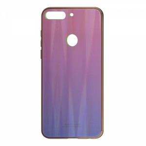 Nettech Huawei Y7 2018 Uyumlu Degrade Arka Koruma Kılıf (Pembe) VR-16362