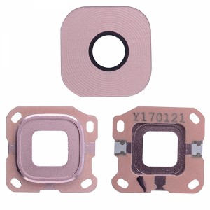 Teknonet Samsung Galaxy C7010 C7 Pro Uyumlu Çerçeveli Kamera Camı (Rose Gold) VR-16783