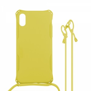 Aida Apple iPhone XS Uyumlu Arka Koruma Arka Koruma Kılıf (Sarı) VR-17002