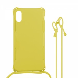 Nettech Apple iPhone XS Max Uyumlu Arka Koruma Arka Koruma Kılıf (Sarı) VR-16997