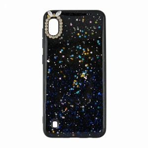 Nettech Samsung Galaxy A10 Uyumlu Simli Arka Koruma Kılıf (Siyah) VR-17877