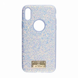 Air Jacket Apple iPhone XS Uyumlu Simli Arka Koruma Kılıf (Mavi) VR-17837