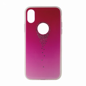 Comma Apple iPhone XS Uyumlu Arka Koruma Arka Koruma Kılıf (Rose Gold) VR-18044