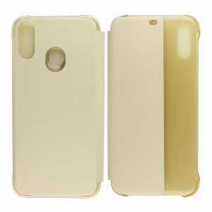 Huawei Huawei P20 Lite Uyumlu Smart View Kapaklı Kılıf (Gold) VR-17857