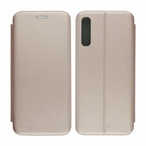Nettech Samsung Galaxy A50 Uyumlu Lüx Seri Kapaklı Kılıf (Rose Gold) VR-18239