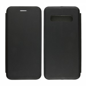 Nettech Samsung Galaxy S10 Uyumlu Lüx Seri Kapaklı Kılıf (Siyah) VR-18210