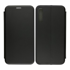 Nettech Samsung Galaxy A7 2018 Sm-A750F Uyumlu Lüx Seri Kapaklı Kılıf (Siyah) VR-18123