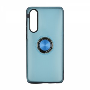 Nettech Huawei P30 Uyumlu Armour Yüzüklü Seri Arka Koruma Kılıf (Mavi) VR-15027
