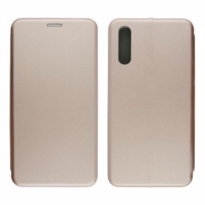 Nettech Samsung Galaxy A70 Uyumlu Lüx Seri Kapaklı Kılıf (Rose Gold) VR-18184