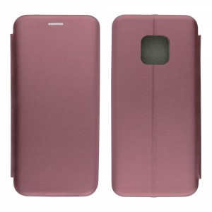 Nettech Huawei Mate 20 Pro Uyumlu Lüx Seri Kapaklı Kılıf (Mürdüm) VR-18137