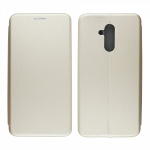 Nettech Huawei Mate 20 Lite Uyumlu Lüx Seri Kapaklı Kılıf (Gold) VR-18232