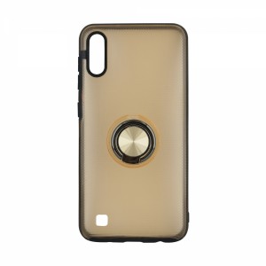 Nettech Samsung Galaxy A10 Uyumlu Armour Yüzüklü Seri Arka Koruma Kılıf (Rose Gold) VR-15000
