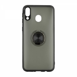 Nettech Samsung Galaxy M20 Uyumlu Armour Yüzüklü Seri Arka Koruma Kılıf (Siyah) VR-15016