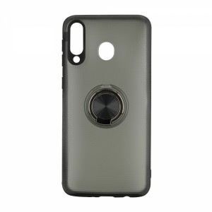 Nettech Samsung Galaxy M30 Uyumlu Armour Yüzüklü Seri Arka Koruma Kılıf (Siyah) VR-15019