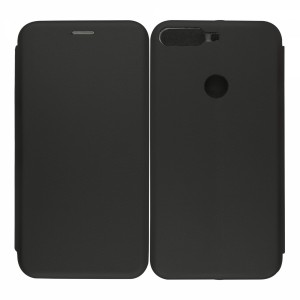 Nettech Huawei Y7 2018 Uyumlu Lüx Seri Kapaklı Kılıf (Siyah) VR-18149