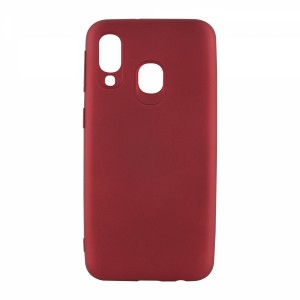 Nettech Samsung Galaxy A40 Uyumlu Suide Arka Koruma Kılıf (Bordo) VR-17919