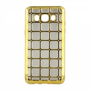 Nettech Samsung Galaxy J510 J5 2016 Uyumlu Arka Koruma Arka Koruma Kılıf (Gold) VR-7993