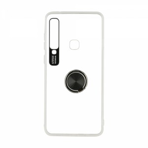 Nettech Samsung Galaxy A9 2018 Uyumlu Doris Ring Arka Koruma Kılıf (Şeffaf) VR-14960