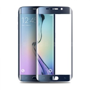 Helt Samsung Galaxy G925 S6 Edge Uyumlu 3D SuperGlass Full Cam Koruyucu (Siyah) NT-17186