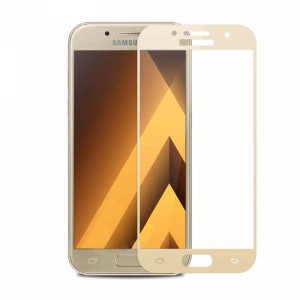Helt Samsung Galaxy A320 A3 2017 Uyumlu 3D SuperGlass Full Cam Koruyucu (Gold) NT-17146