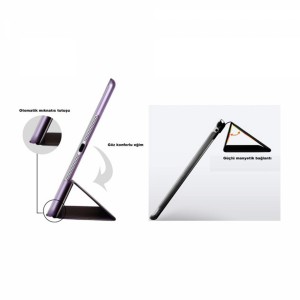 Nettech Apple iPad 2 Uyumlu Cüzdan Kapaklı Kılıf (Siyah) VR-9119