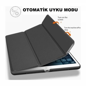 Nettech Apple iPad 2 Uyumlu Cüzdan Kapaklı Kılıf (Siyah) VR-9119