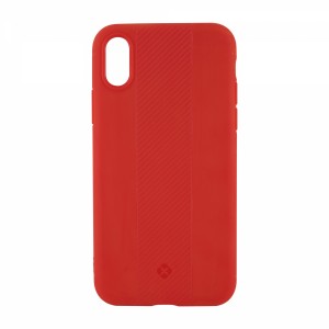Totu Apple iPhone X Uyumlu Karbon Seri Arka Koruma Kılıf (Kırmızı) VR-17559