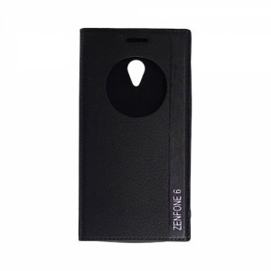Nettech Asus Zenfone 6 A600Cg Uyumlu Pencereli Kapaklı Kılıf (Siyah) VR-8268