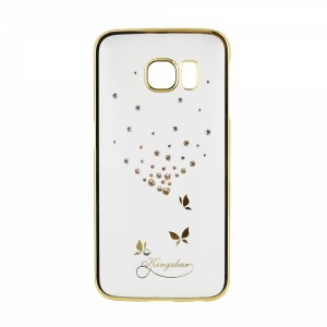 Nettech Samsung Galaxy G925 S6 Edge Uyumlu Desenli Seri Arka Koruma Kılıf (Gold) NT-9821