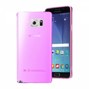 Nettech Samsung Galaxy N920 Note 5 Uyumlu Arka Koruma Arka Koruma Kılıf (Pembe) VR-8563