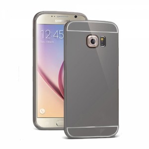 Nettech Samsung Galaxy G925 S6 Edge Uyumlu Arka Koruma Arka Koruma Kılıf (Gri) VR-8638