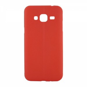 Nettech Samsung Galaxy J300 J3 Uyumlu Dikişli Seri Arka Koruma Kılıf (Kırmızı) VR-8229
