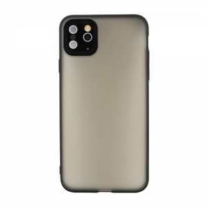 Nettech Apple iPhone 11 Pro Max Uyumlu Matte Frame Seri Arka Koruma Kılıf (Siyah) VR-19574