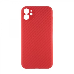 Nettech Apple iPhone 11 Uyumlu Karbon Seri Arka Koruma Kılıf (Kırmızı) VR-20157