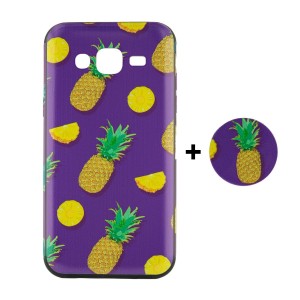 Nettech Samsung Galaxy J500 J5 Uyumlu Desenli Popsocket Seri Arka Koruma Kılıf (Çeşitli Desen) VR-20264
