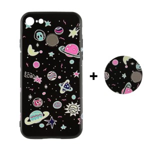 Nettech Apple iPhone 7 Uyumlu Desenli Popsocket Seri Arka Koruma Kılıf (Çeşitli Desen) VR-20246