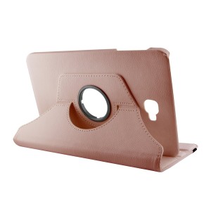 Nettech Samsung Galaxy T580 Tab A 10.1 2016 Uyumlu 360 Kapaklı Kılıf (Rose Gold) VR-13543