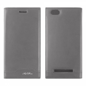 Nettech Lenovo A2020 Uyumlu Cüzdan Kapaklı Kılıf (Gri) VR-2135